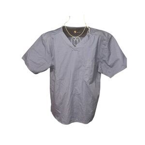 Nice GRAY CARHARTT MEN RUGGED FLEX RIPSTOP CHEST POCKET SCRUB TOP size large